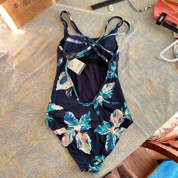 Carve Designs Beacon One Piece Swimsuit Stargazer Floral Print Small Tall - Picture 3 of 10